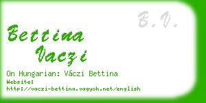 bettina vaczi business card